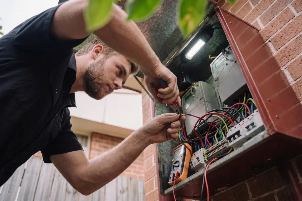Edgecliff electrician performing electrical work