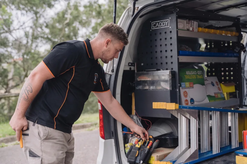 Licensed Edgecliff electrician working on a residential job